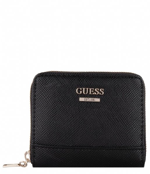 Guess  Noelle Slg Small Zip Around Black